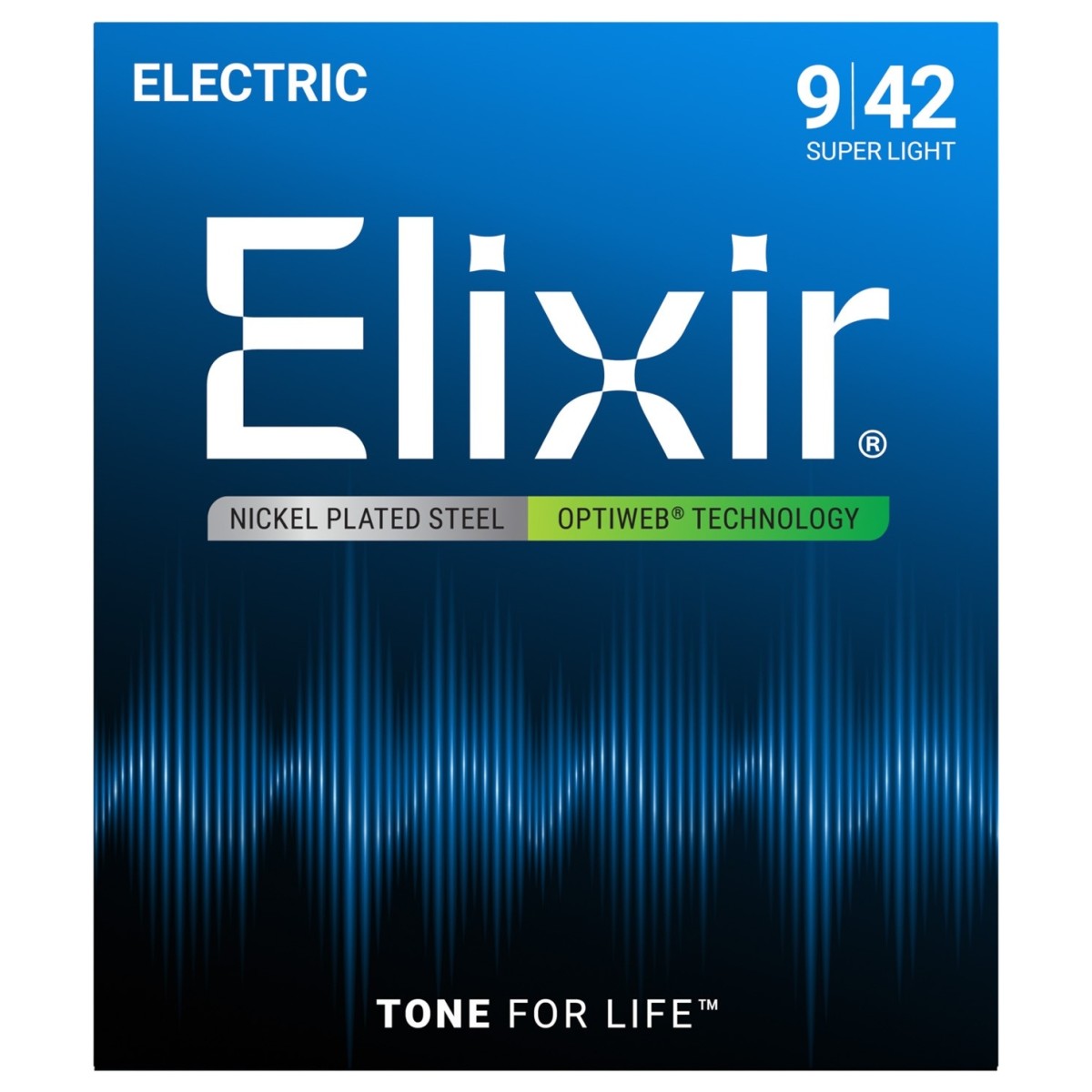 Elixir 19002 OPTIWEB Coated Electric Guitar Strings, 9-42