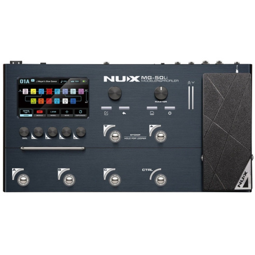 NUX MG50Li Guitar Multi-FX Processor & Profiler, Blue