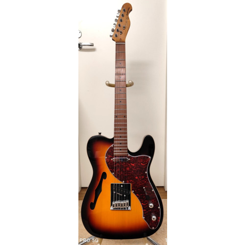 Fazley Sunset Series Tortoise 3-Color Sunburst Electric Guitar with Gig Bag