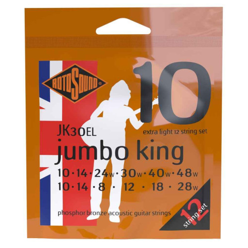 Rotosound Jumbo King, Phosphor Bronze 10-48, 12-Strängat